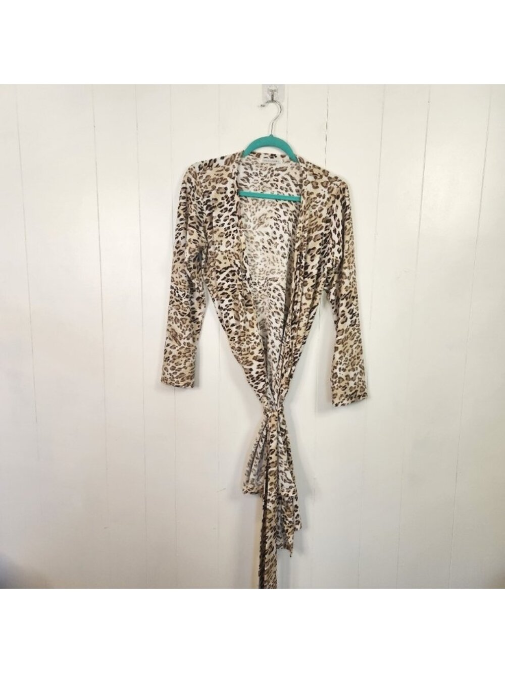 Luna Sea Trading Kimono Sleeve Robe Animal Leopard Print Beach small medium - Picture 4 of 6